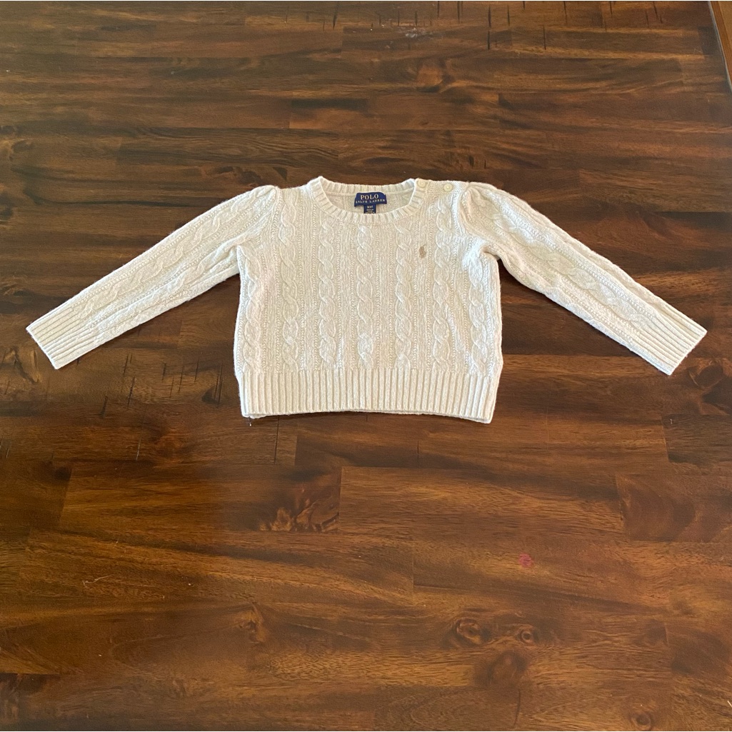Ralph Lauren Lurex Classic Viscose Wool Cable Sweater